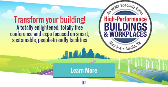 Transform your building!
A totally enlightened, totally free conference and expo focused on smart, sustainable, people-friendly facilities 