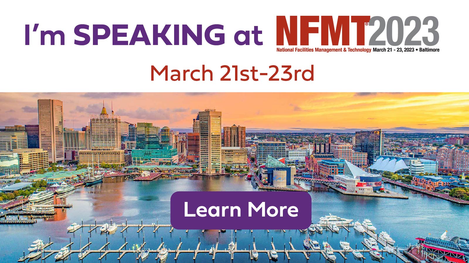 Speakers Facility Manager Education NFMT Baltimore