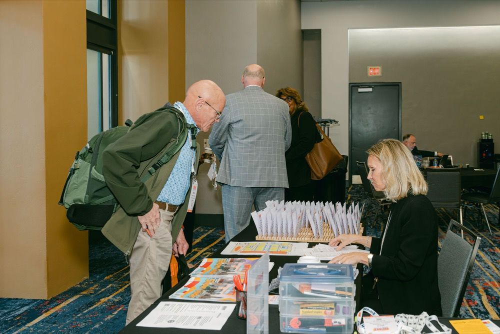 Attendee registration and badge pickup