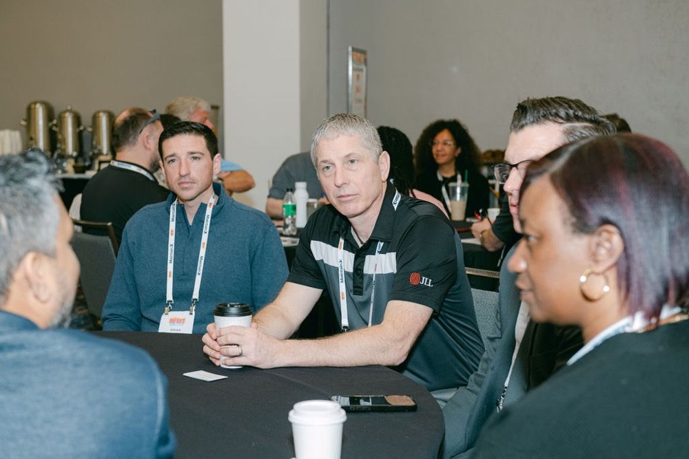 A small-group discussion during a session